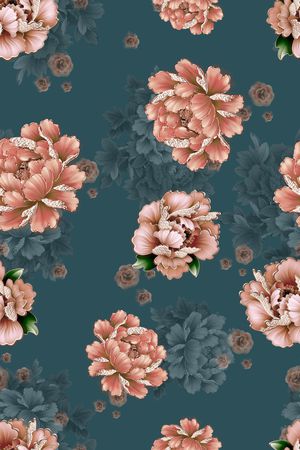 连衣裙印花华亿平台图片