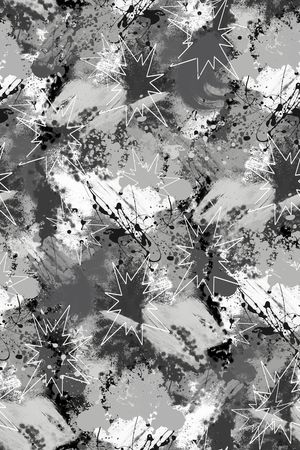 抽象男装印花华亿平台图片