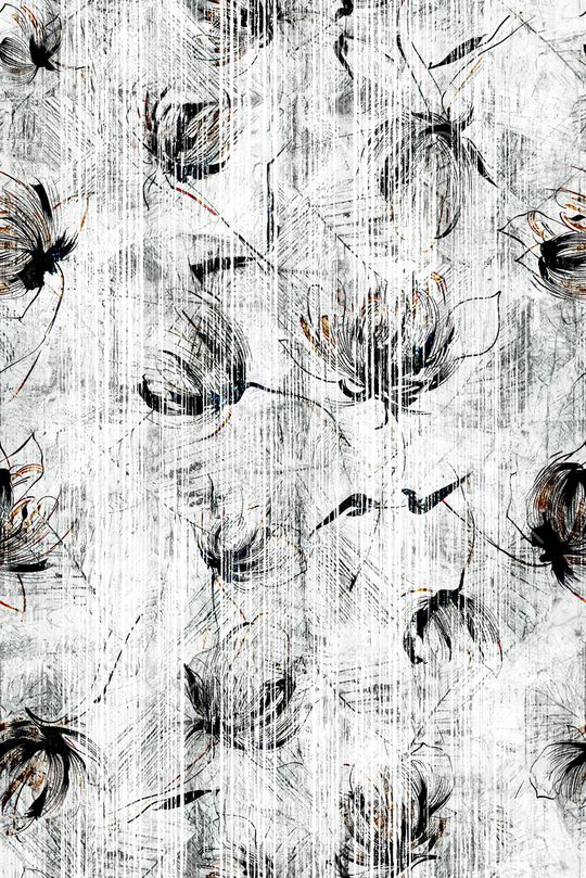 抽象花卉印花华亿平台图片