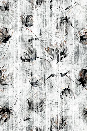 抽象花卉印花华亿平台图片