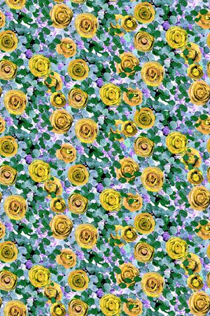 手绘水彩印花华亿平台图片