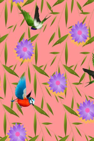 花卉印花华亿平台图片