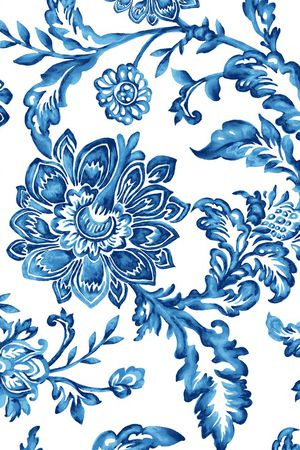 蓝色印花华亿平台图片