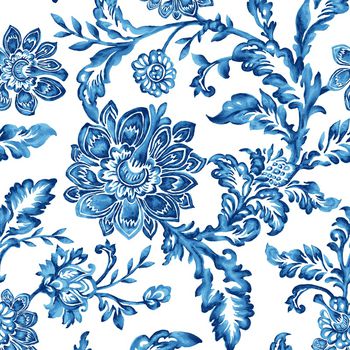 蓝色印花华亿平台图片