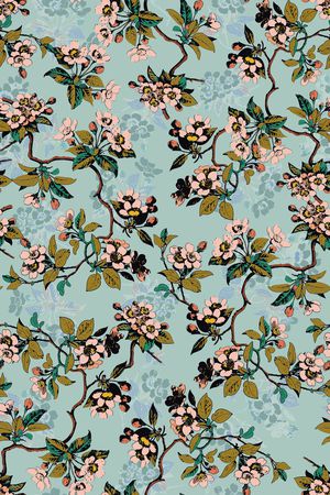 花卉印花华亿平台图片