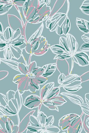 几何花卉印花华亿平台图片