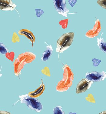 1355884-200826羽毛爱心回路浅蓝