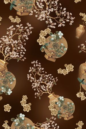 花卉印花华亿平台图片