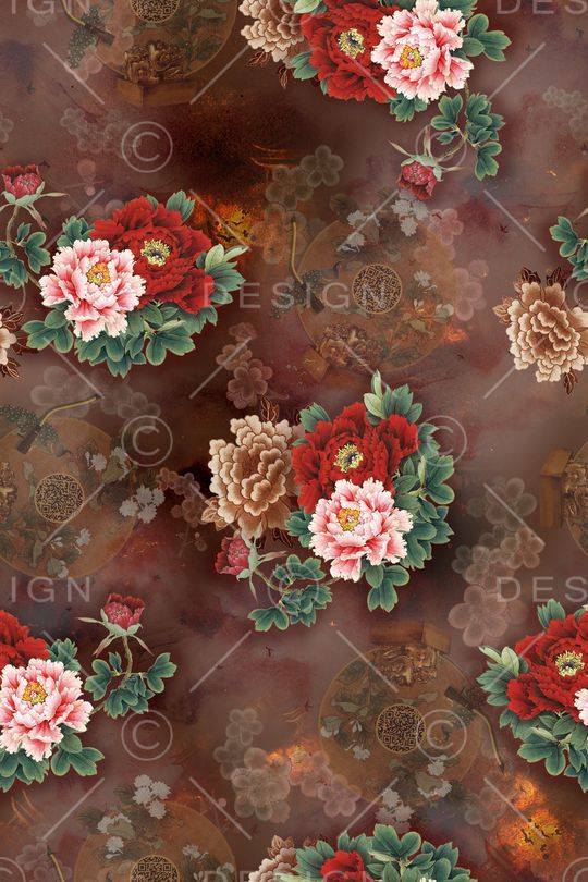 花卉印花华亿平台图片