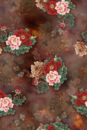 花卉印花华亿平台图片