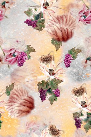 花卉印花华亿平台图片