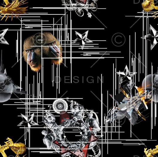 几何印花华亿平台图片