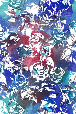 抽象花卉印花华亿平台图片