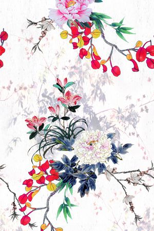 花卉印花华亿平台图片