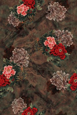 花卉印花华亿平台图片