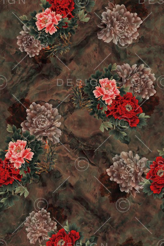 花卉印花华亿平台图片