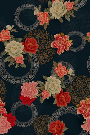 花卉印花华亿平台图片