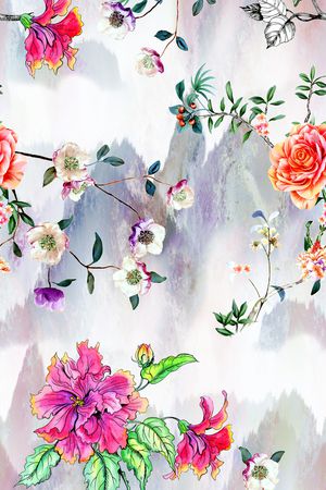 花卉印花华亿平台图片