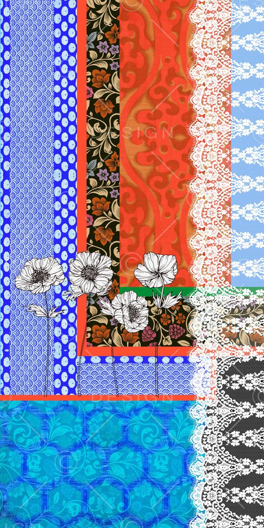 花卉印花华亿平台图片