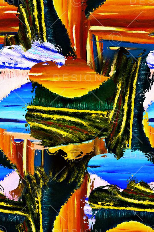 艺术风景印花华亿平台图片