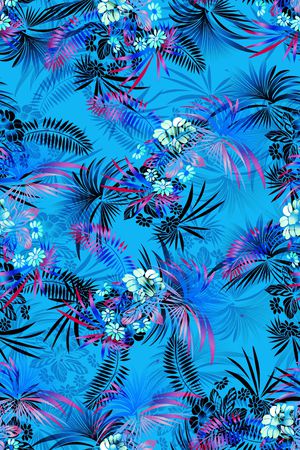 抽象花卉印花华亿平台图片