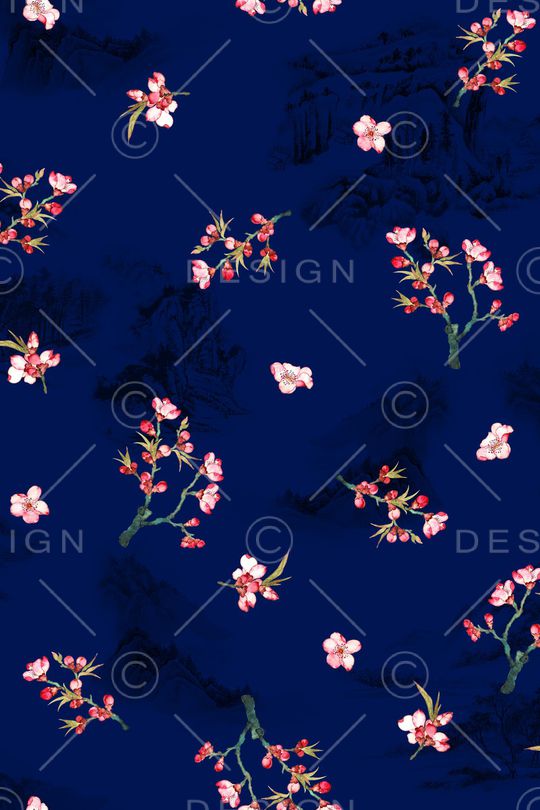 花卉印花华亿平台图片