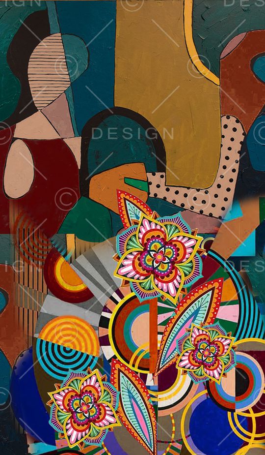 几何印花华亿平台图片