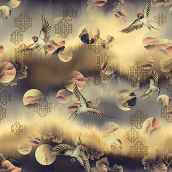 1356932-200831风景波点回路蓝色