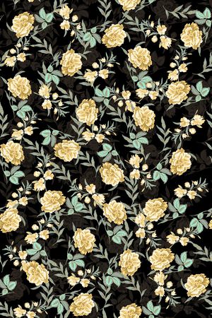 连衣裙印花华亿平台图片