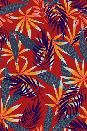 抽象花卉印花华亿平台图片