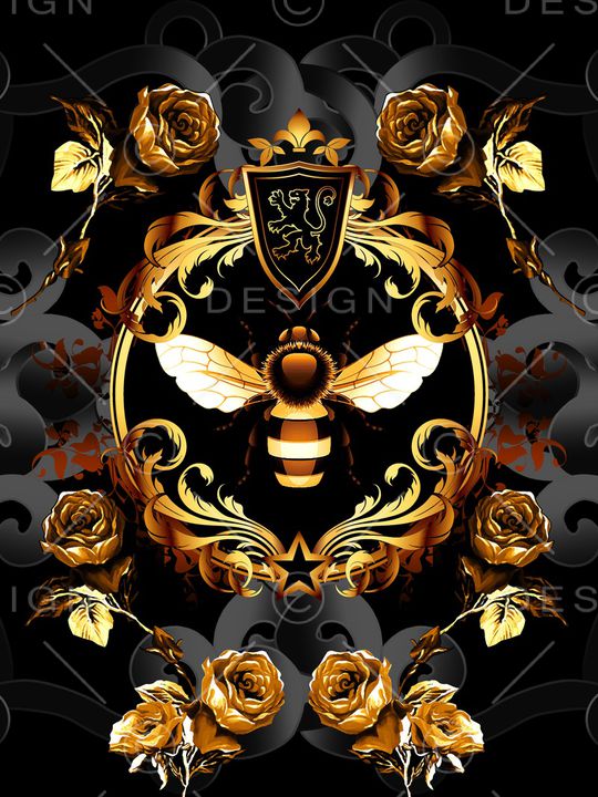 蜜蜂印花华亿平台图片