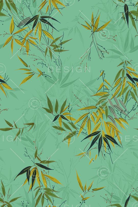 绿植树叶印花华亿平台图片