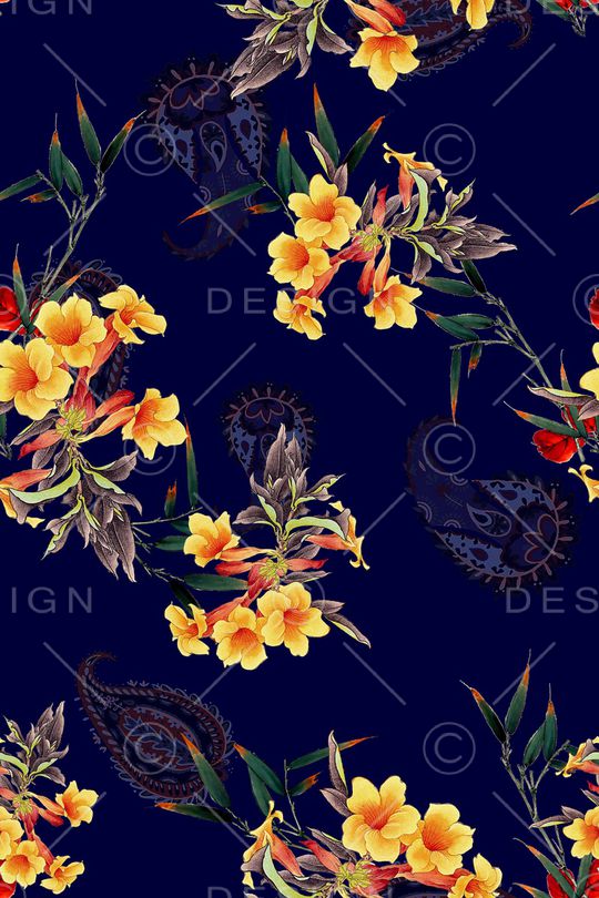 花卉印花华亿平台图片