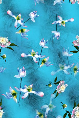 花卉印花华亿平台图片