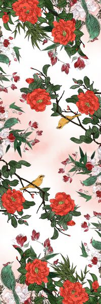 丝巾定位花印花华亿平台图片