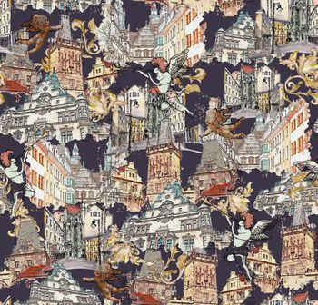 1357274-200901水彩街景回路紫色