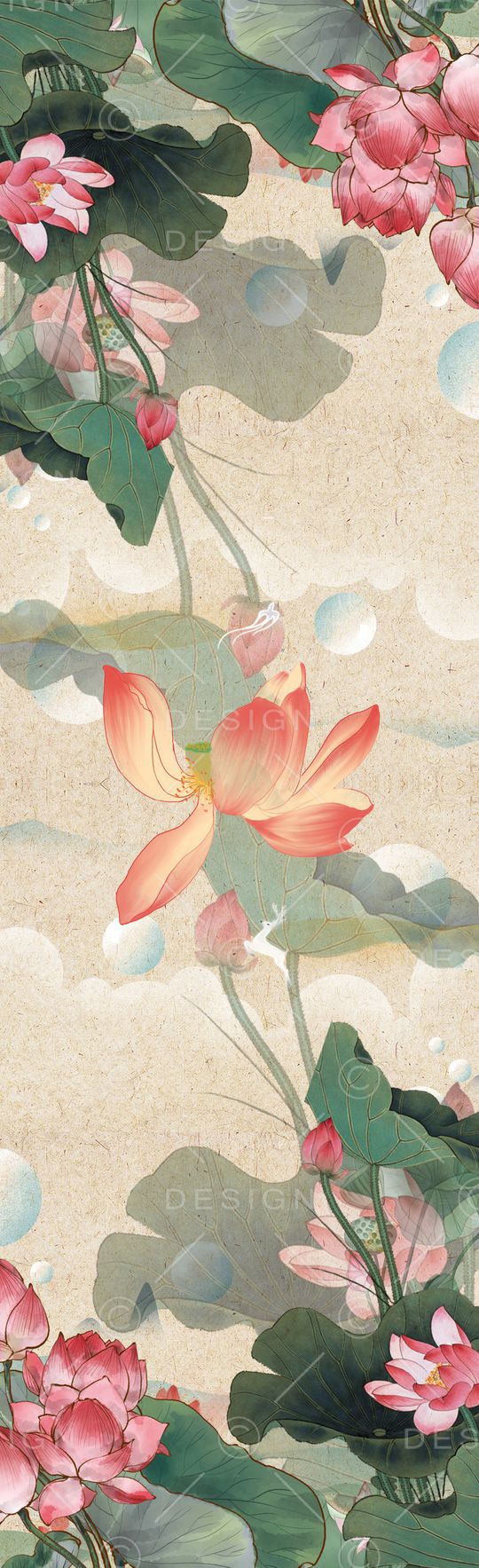 荷花印花华亿平台图片