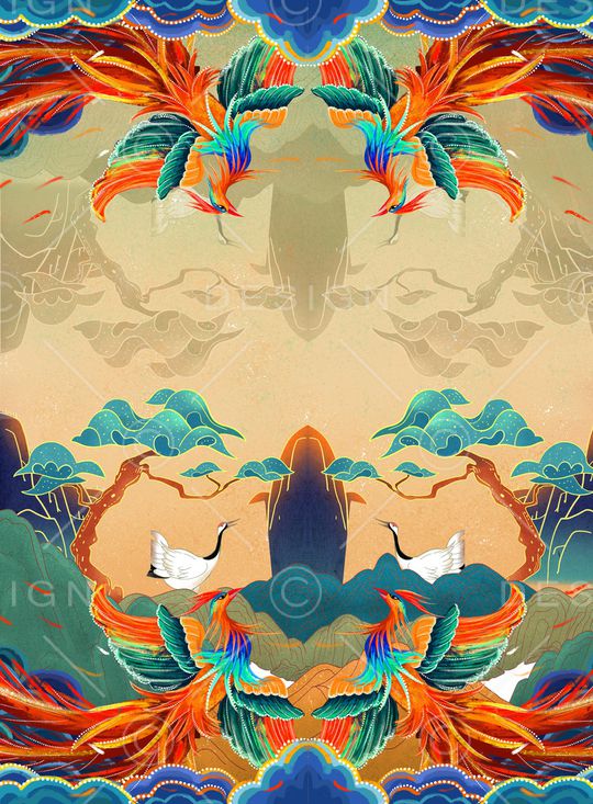 复古印花华亿平台图片