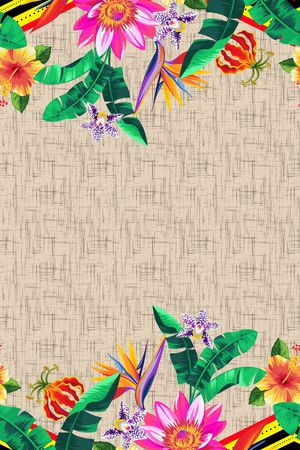 绿植树叶印花华亿平台图片