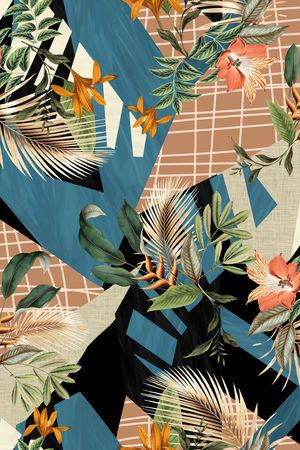 几何印花华亿平台图片