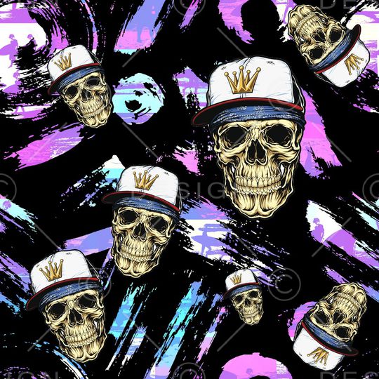 骷髅印花华亿平台图片