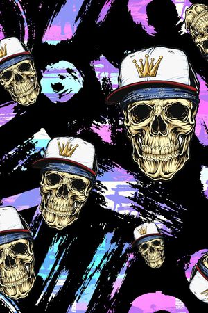 骷髅印花华亿平台图片