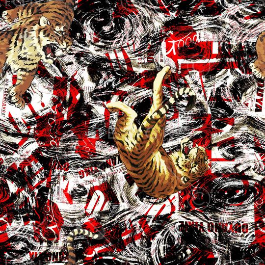 男装满版花印花华亿平台图片