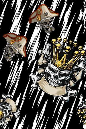 骷髅印花华亿平台图片