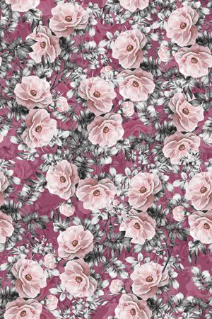 花卉印花华亿平台图片