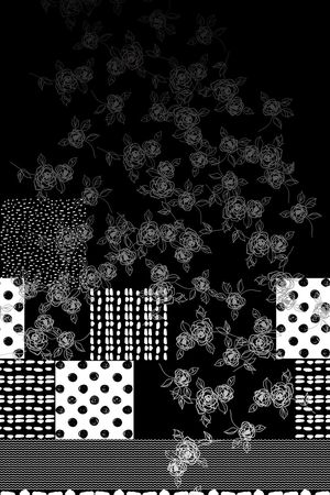 几何花卉印花华亿平台图片