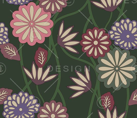 几何花卉印花华亿平台图片