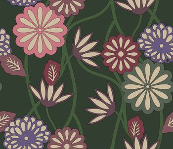 几何花卉印花华亿平台图片