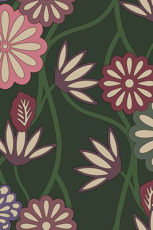 几何花卉印花华亿平台图片