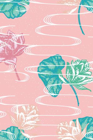 荷花印花华亿平台图片